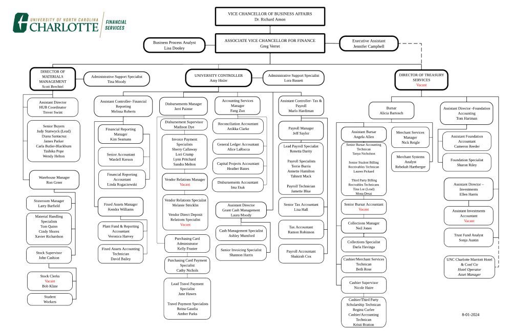 Screenshot of Financial Services Organizational Chart